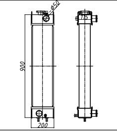 PC70-8 Radiator Ekskavator Aluminium PC70 201-03-D1130