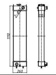 PC120-8 PC130-8 Excavator Radiator 203-03-12221 Kaliber 50mm