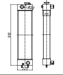 Radiator Ekskavator Komatsu PC138-2 | 225mm 22B-03-13110 Rakitan Radiator Lengkap