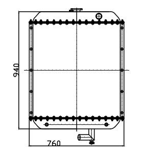 PC270-7 PC220LL-7 PC290-7 Ekskavator Radiator 206-03-72110 206-03-72111