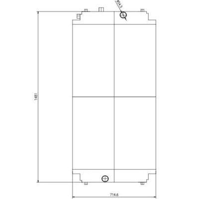 Aluminium Mesin Diesel Radiator Air C18 CATER 250-4452 2504452
